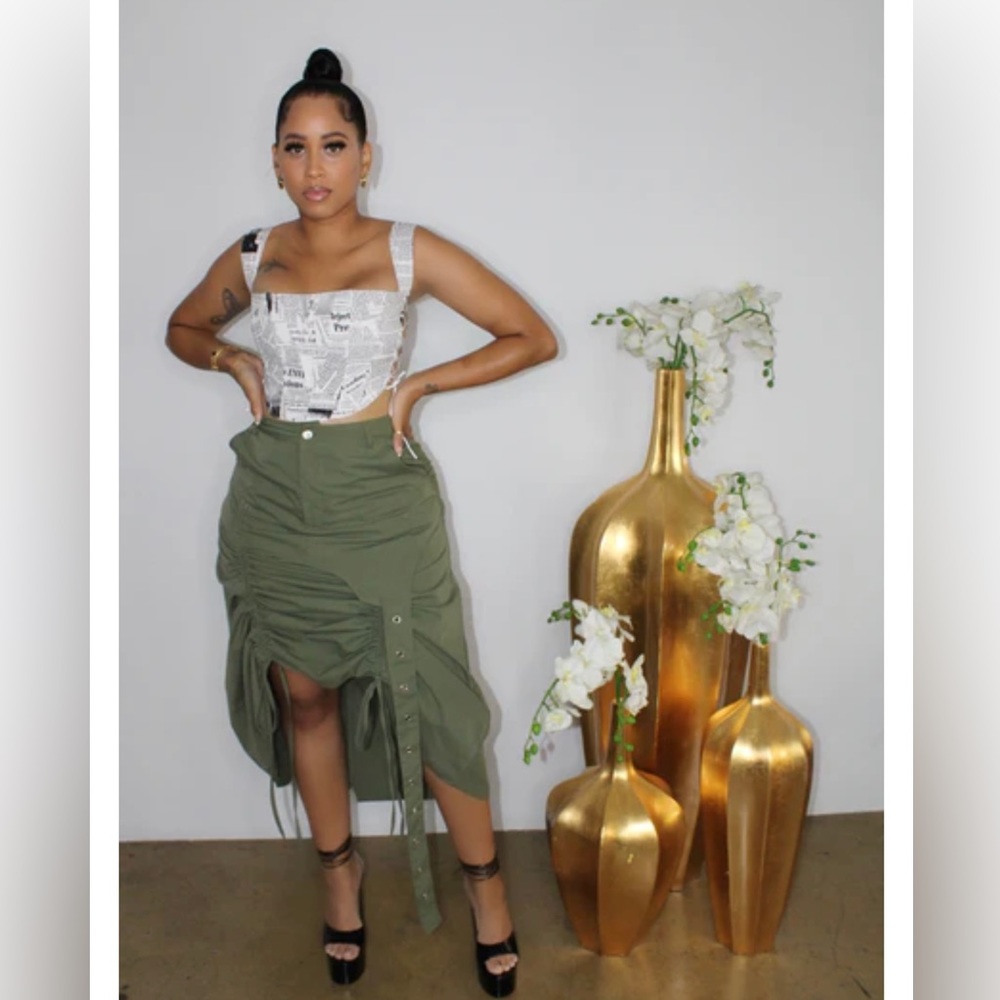 Green Utility Skirt
